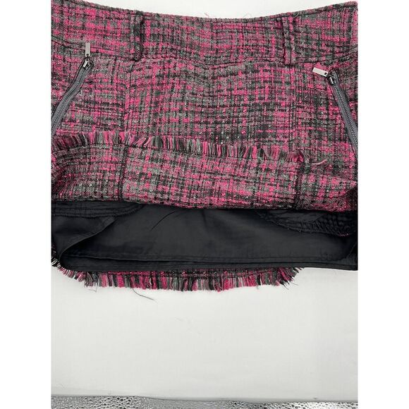 Guess Tweed Lined Mini Skirt Pink 29" Vintage 2000's Y2K Clueless - Picture 4 of 9